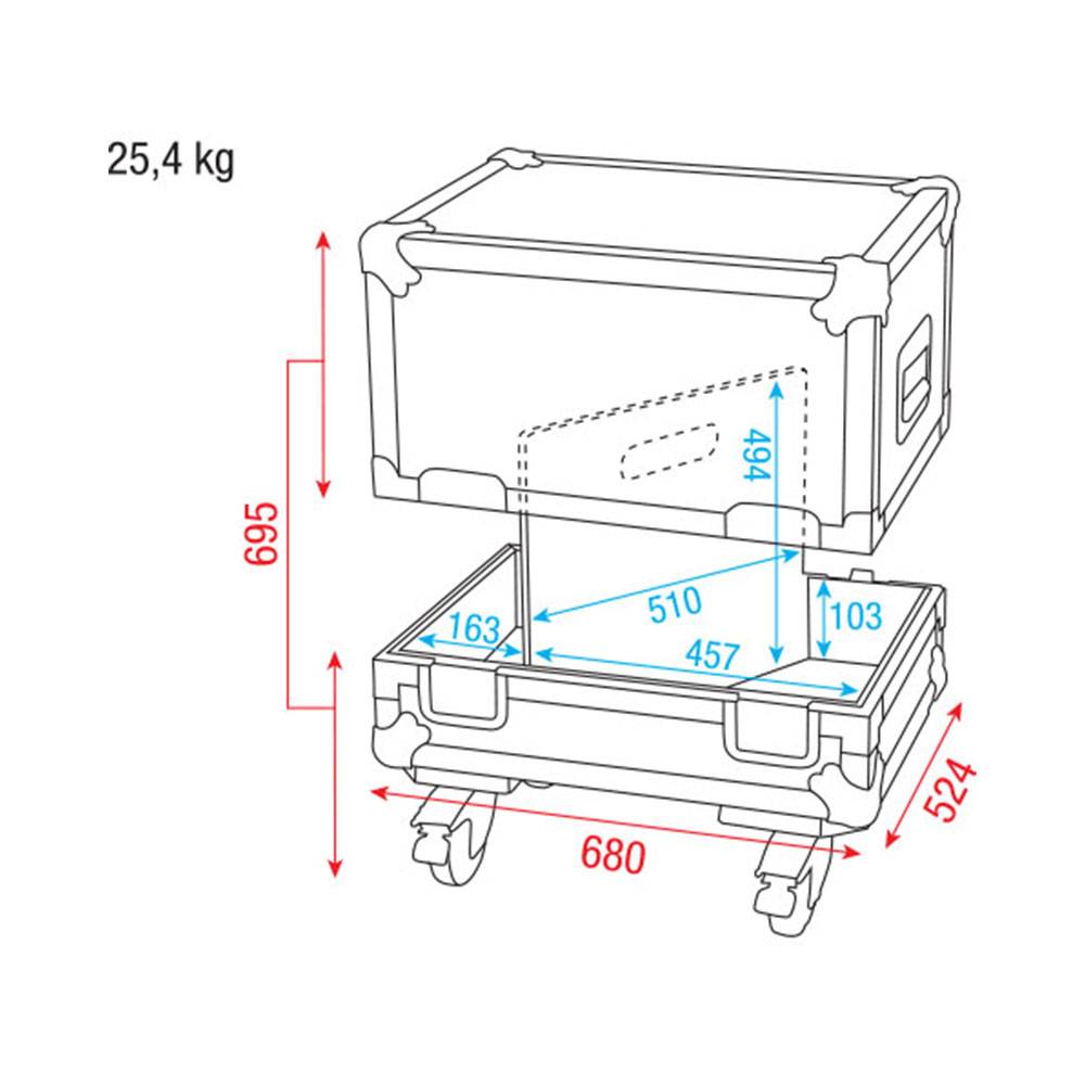 DAP ACA-M15 FLIGHTCASE VOOR 2X M15 MONITOR