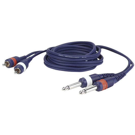 DAP FL23 2X JACK NAAR 2X RCA 3M