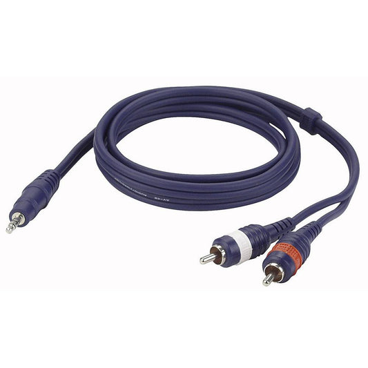 DAP FL30 1X MINI JACK NAAR 2X RCA 6M