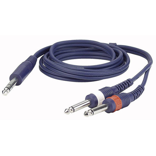 DAP FL34 1X STEREO JACK NAAR 2X MONO JACK 6M