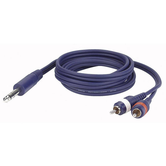 DAP FL35 1X STEREO JACK NAAR 2X RCA 3M