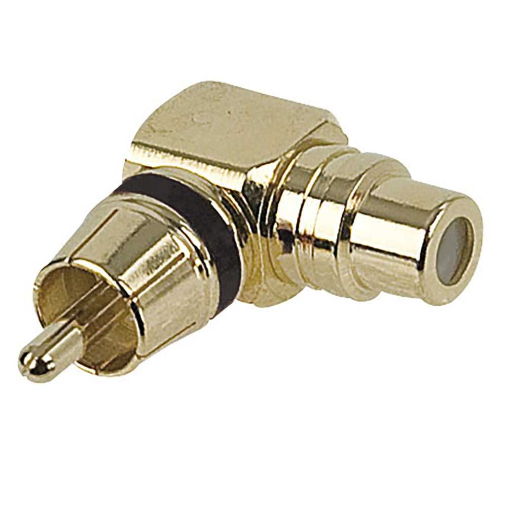 DAP FLA16B RCA MALE NAAR RCA FEMALE 90 GRADEN ADAPTER