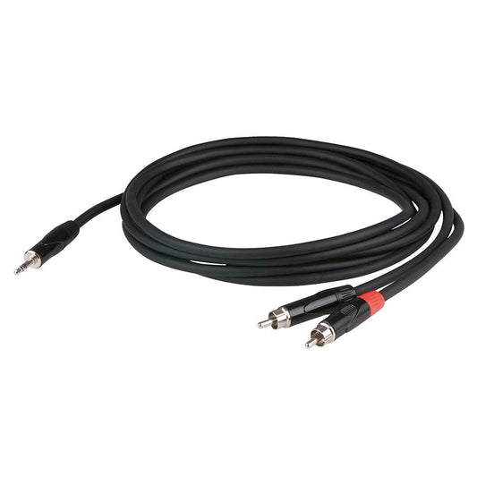 DAP FLX30 MINI JACK NAAR 2X RCA 3M