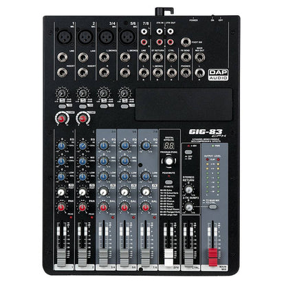 DAP GIG-83CFX 8-KANAALS MIXER MET EFFECTEN