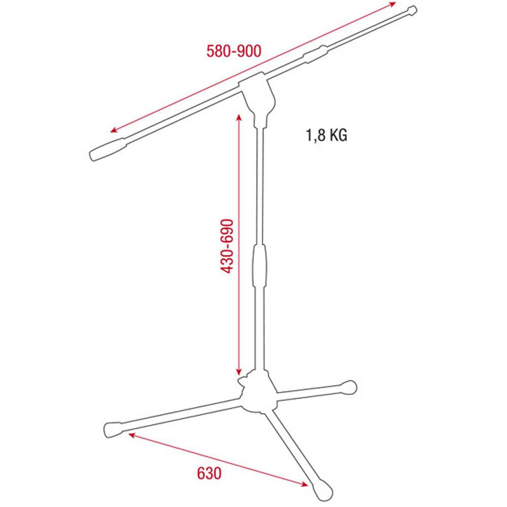 DAP LAAG VERSTELBAAR MICROFOONSTATIEF