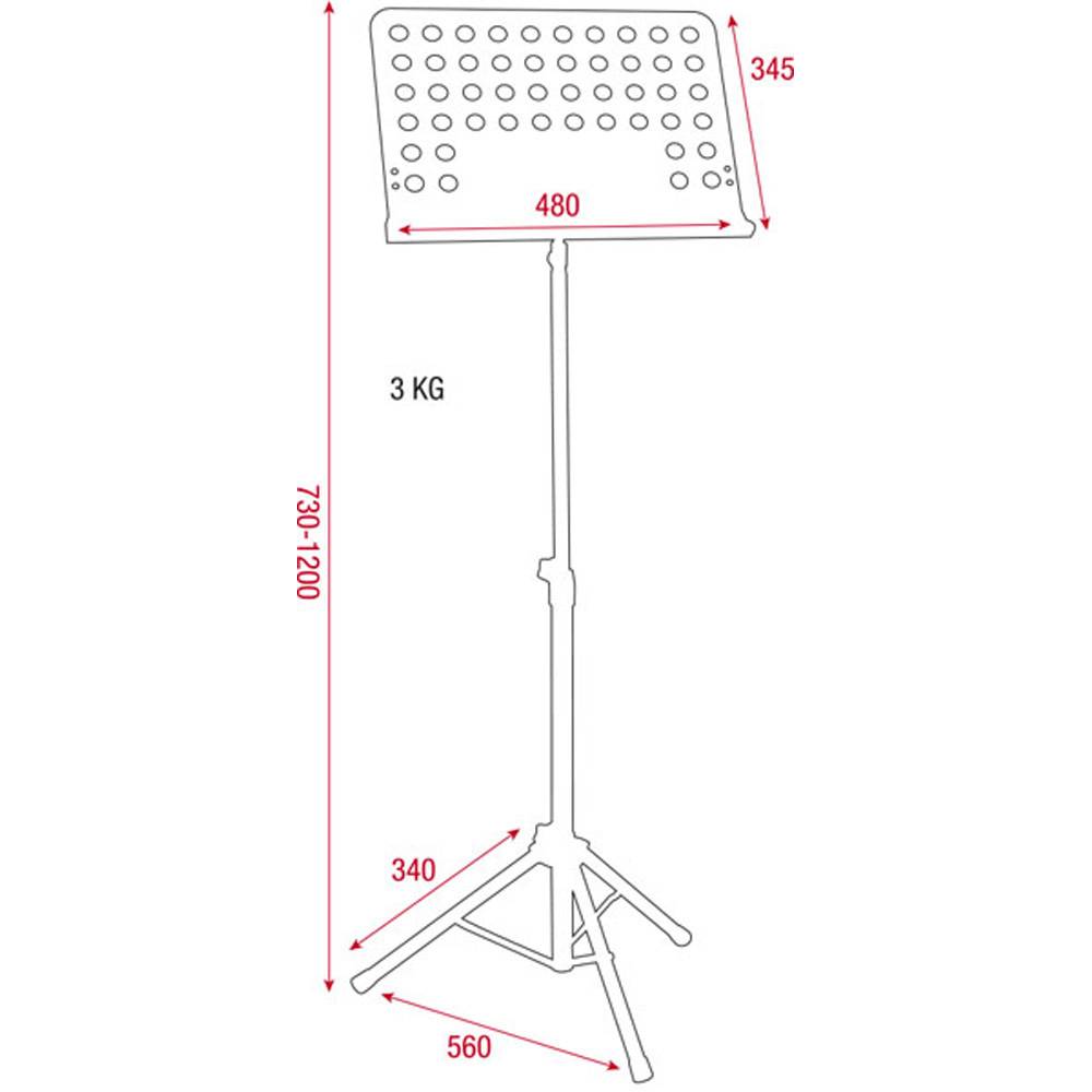 DAP MUSIC STAND PRO MUZIEKLESSENAAR