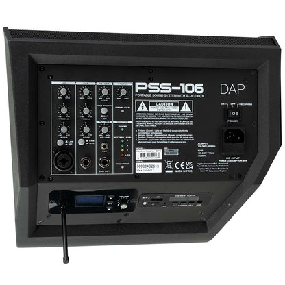 DAP PSS-106 MOBIELE GELUIDSSET OP ACCU MET DRAADLOZE MICROFOON, BT & MP3