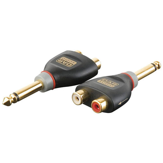 DAP XGA19 JACK MONO MALE NAAR 2X RCA FEMALE ADAPTER