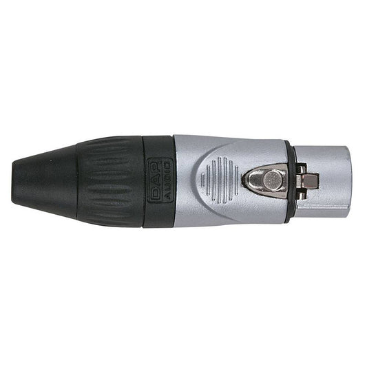 DAP XLR PLUG X-TYPE 3P FEMALE ZILVER