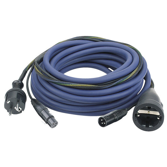 DAP FP09 POWER & SIGNAAL KABEL SCHUKO BLAUW (VERSCHILLENDE LENGTES)