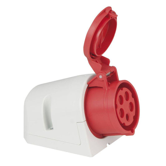 PCE CEE 16A 5-POLIGE OPBOUW SOCKET FEMALE