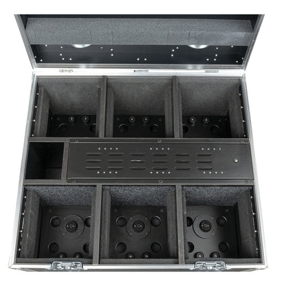 SHOWTEC EVENTSPOT 1600 Q4 SET MET 6 SPOTS IN FLIGHTCASE ZWART