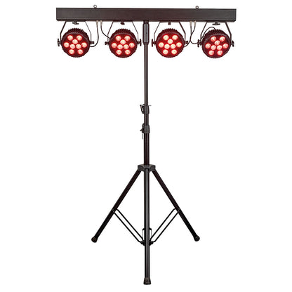 SHOWTEC LIGHTSET PRO 9/10 T-BAR MET 4 SPOTS RGBM