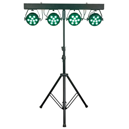 SHOWTEC LIGHTSET PRO 9/10 T-BAR MET 4 SPOTS RGBM