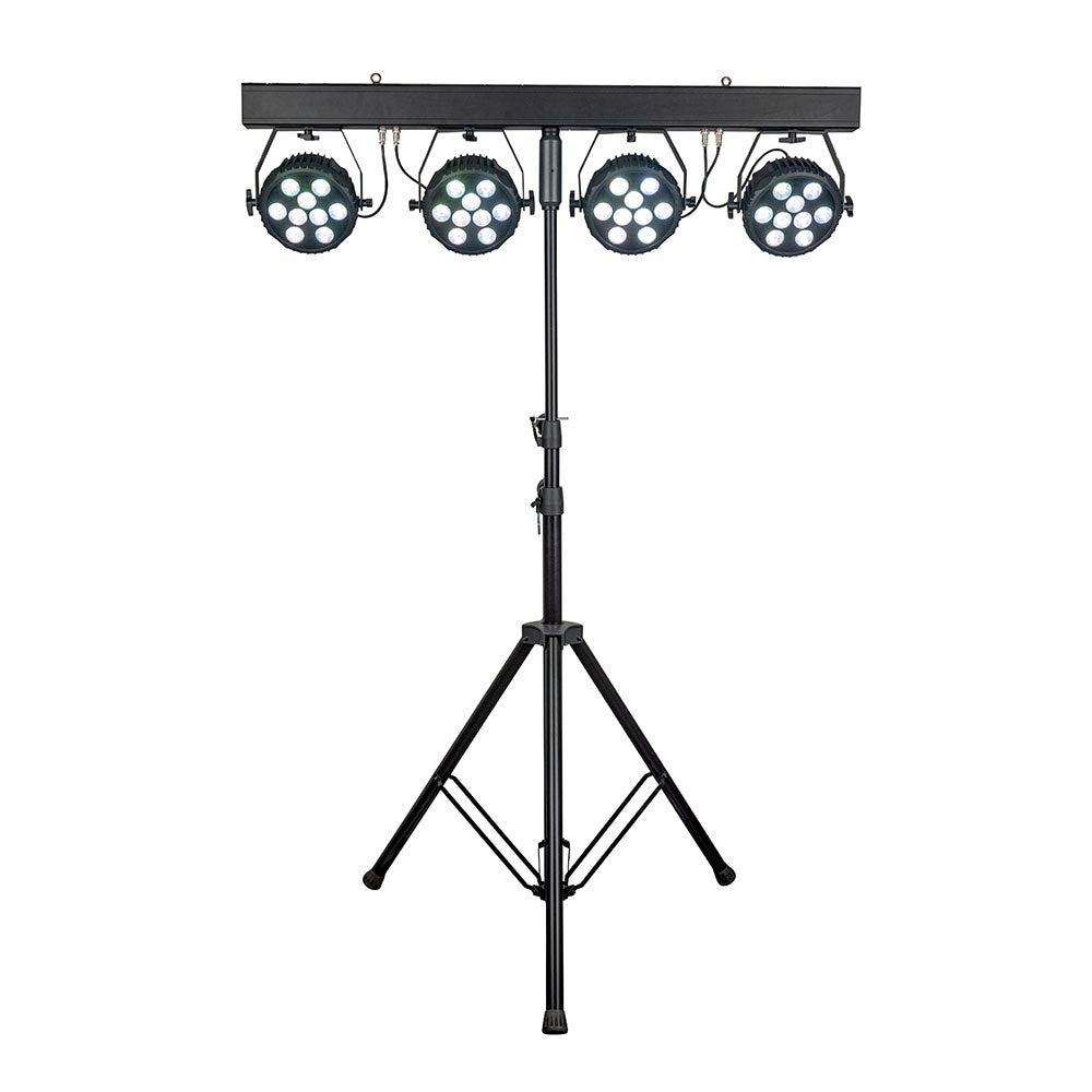 SHOWTEC LIGHTSET PRO 9/10 T-BAR MET 4 SPOTS RGBM