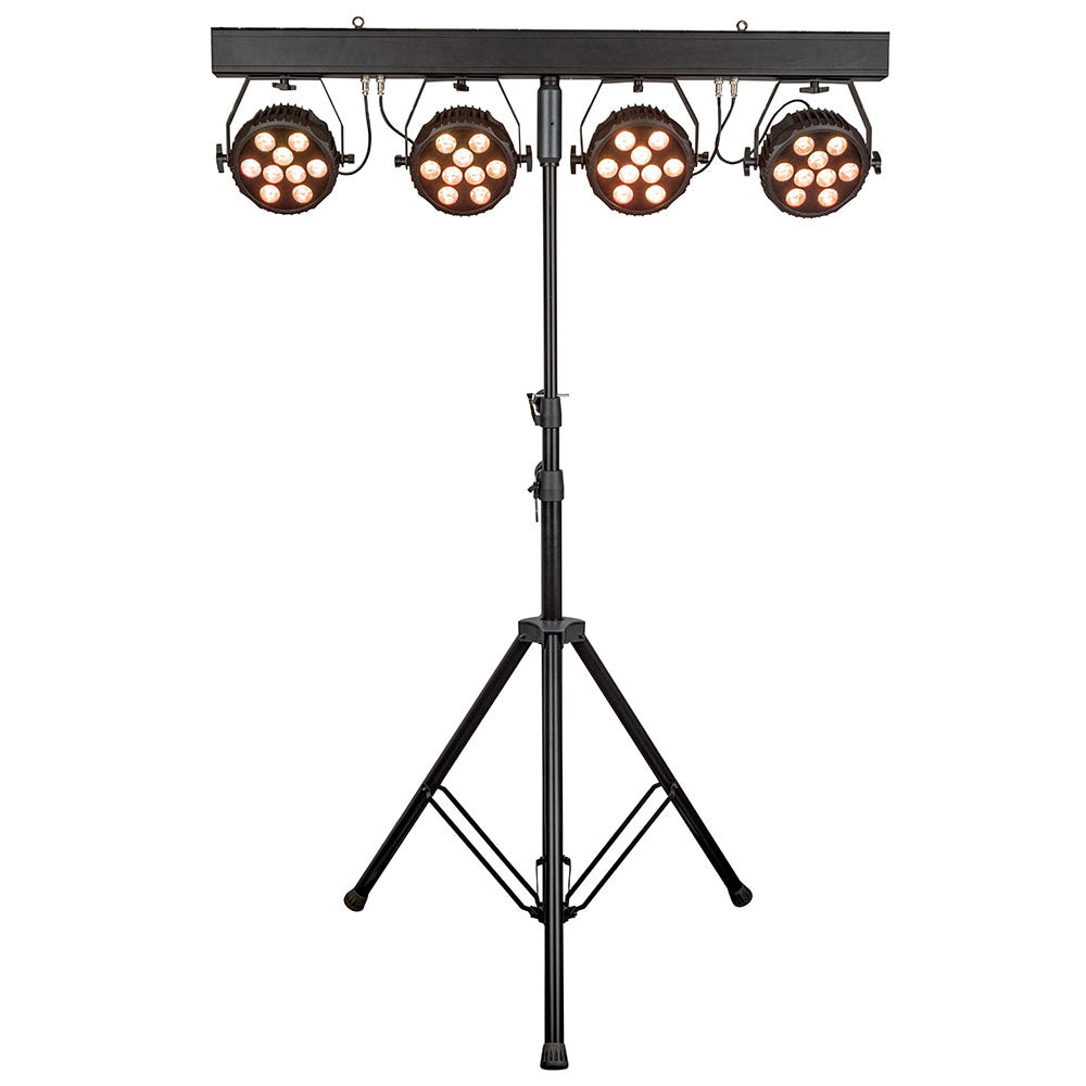 SHOWTEC LIGHTSET PRO 9/10 T-BAR MET 4 SPOTS RGBM