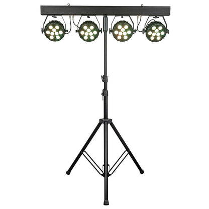 SHOWTEC LIGHTSET PRO 9/10 T-BAR MET 4 SPOTS RGBM