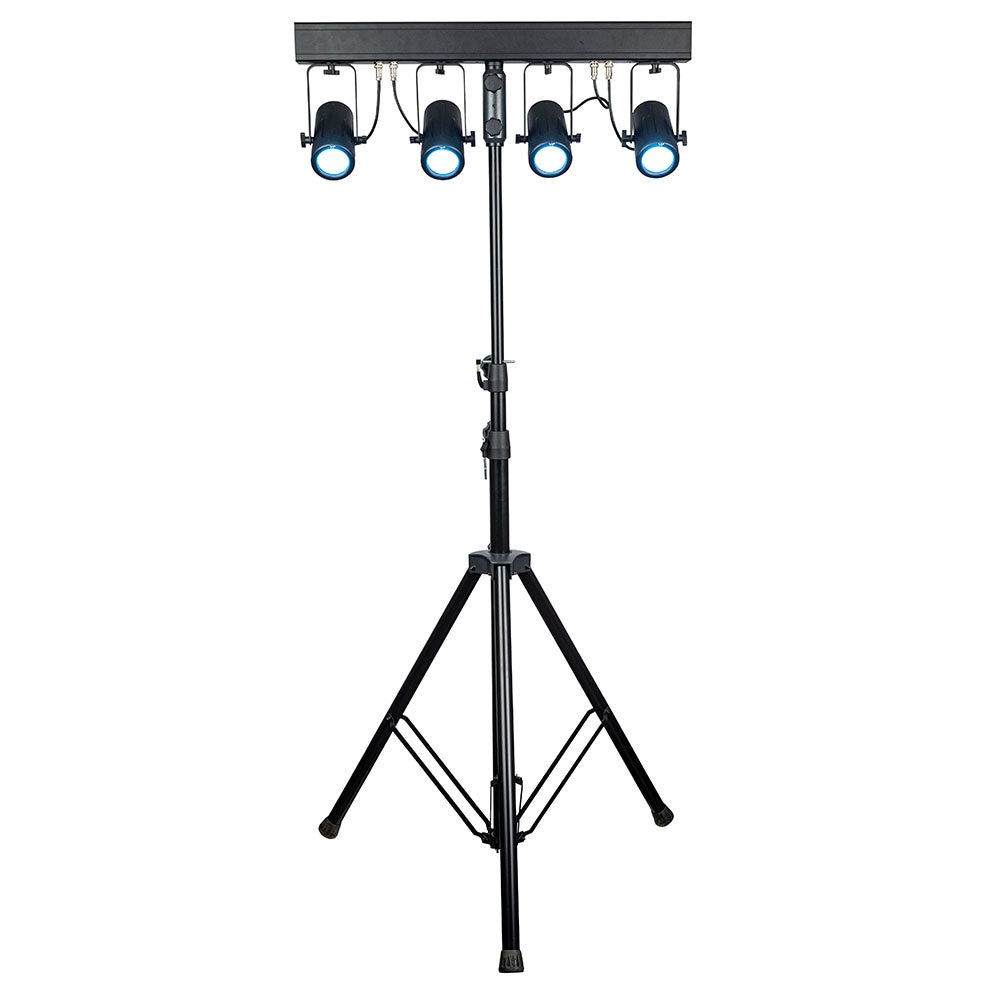 SHOWTEC PINSPOT BAR 4 RGBW T-BAR MET 4 PINSPOTS