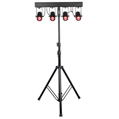 SHOWTEC PINSPOT BAR 4 RGBW T-BAR MET 4 PINSPOTS