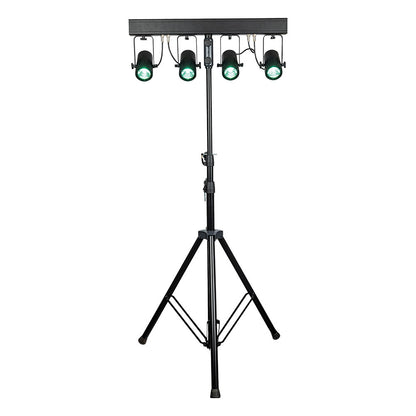 SHOWTEC PINSPOT BAR 4 RGBW T-BAR MET 4 PINSPOTS