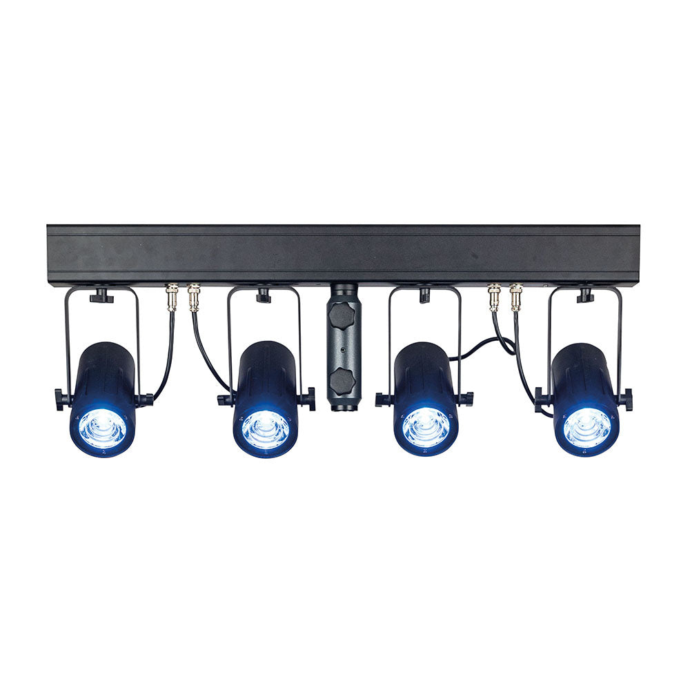 SHOWTEC PINSPOT BAR 4 RGBW T-BAR MET 4 PINSPOTS